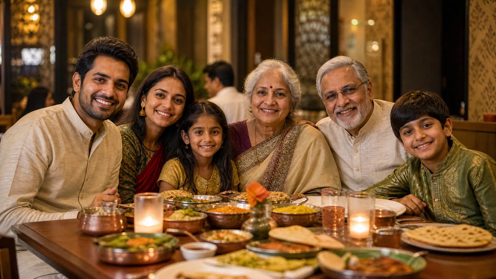 Family dining at The Srisailam Veg