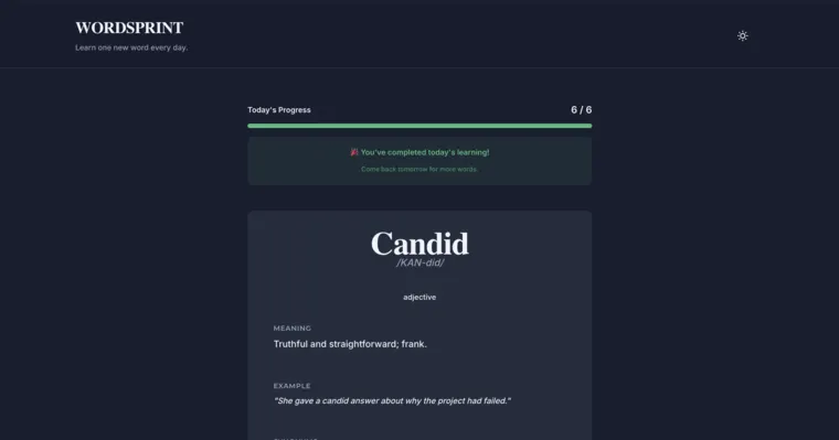 Word Sprint preview